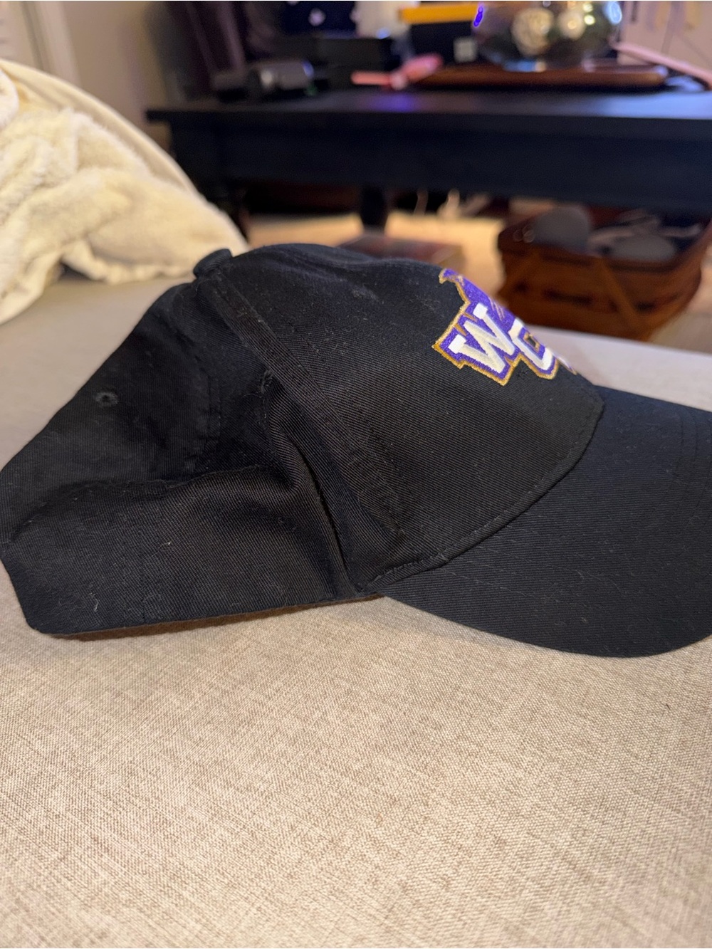 Black Baseball Cap with Purple & Gold WCU Logo ππ€π - Picture 2 of 5